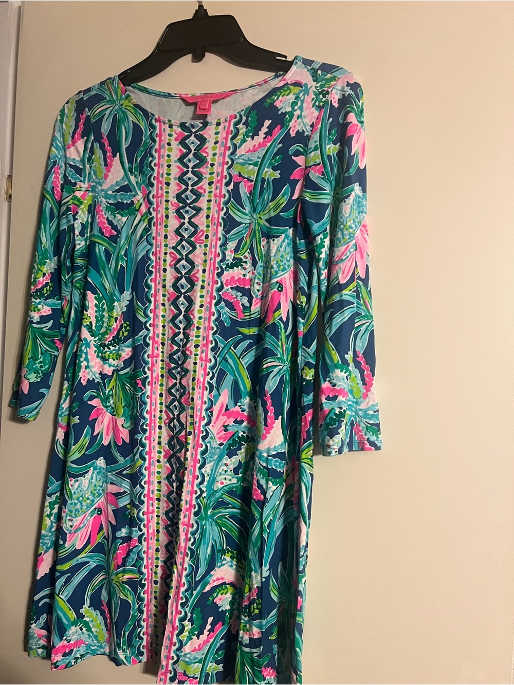 Lilly Pulitzer Navy, Pink & Green Printed Long Sleeve Bodysuit